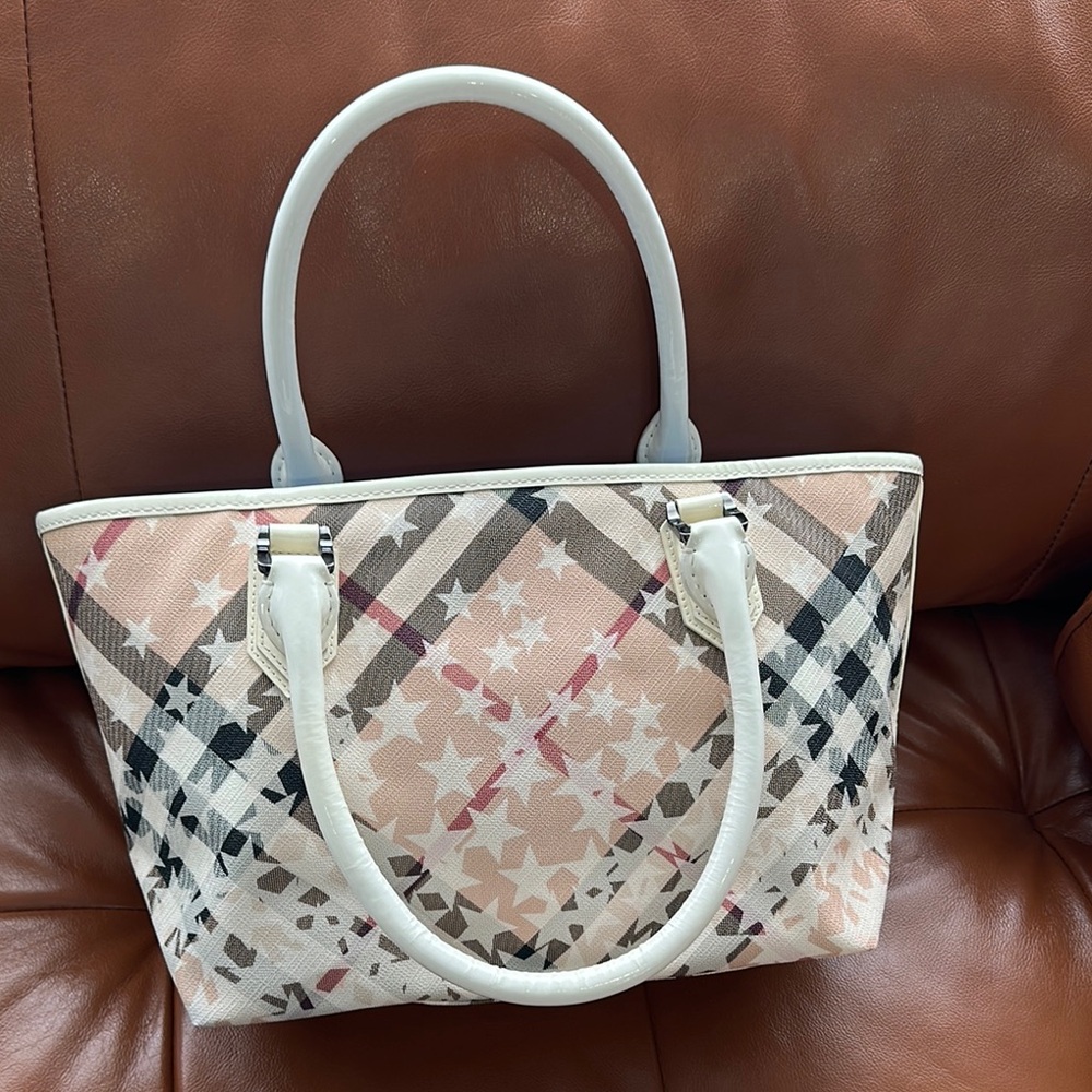 Burberry Checkered Tote Bag